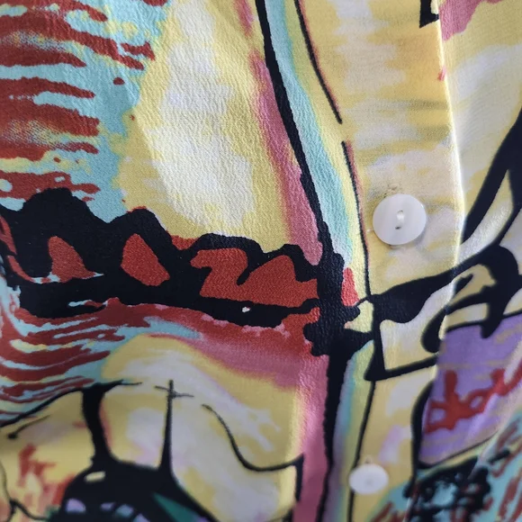 Michael Leu Vibrant Graphic Button Down Shirt - Picture 4 of 4